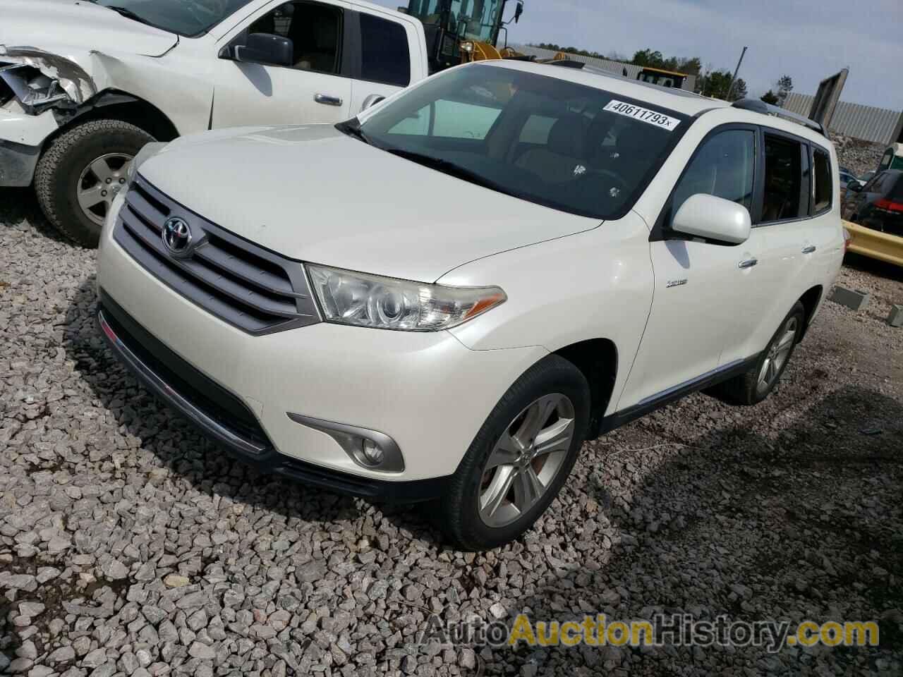 2013 TOYOTA HIGHLANDER LIMITED, 5TDYK3EH6DS127125