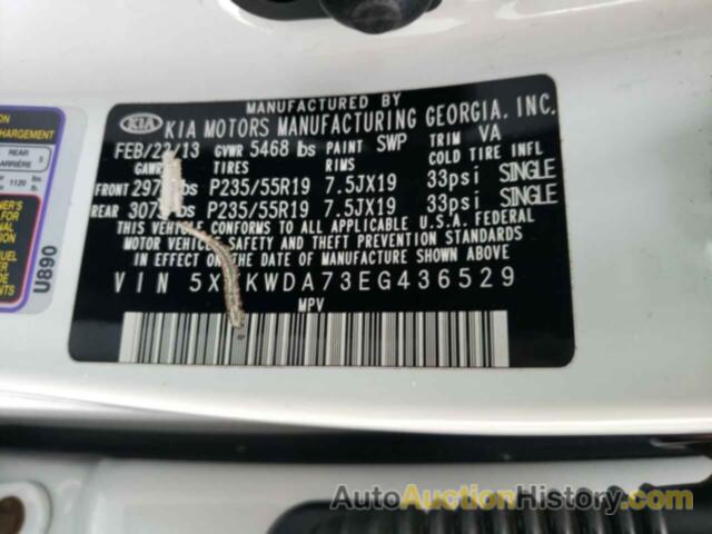 KIA SORENTO SX, 5XYKWDA73EG436529