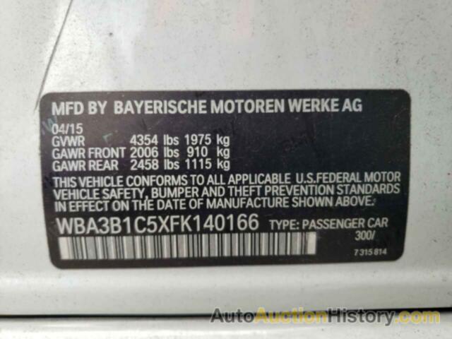 BMW 3 SERIES I, WBA3B1C5XFK140166