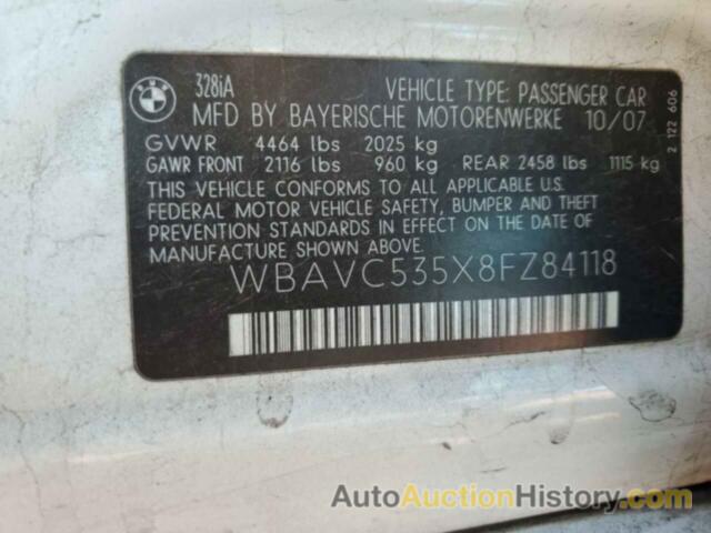 BMW 3 SERIES I SULEV, WBAVC535X8FZ84118