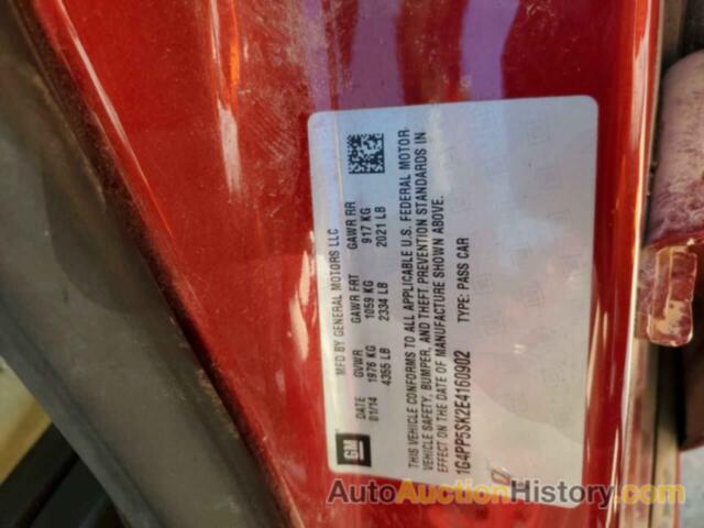 BUICK VERANO, 1G4PP5SK2E4160902