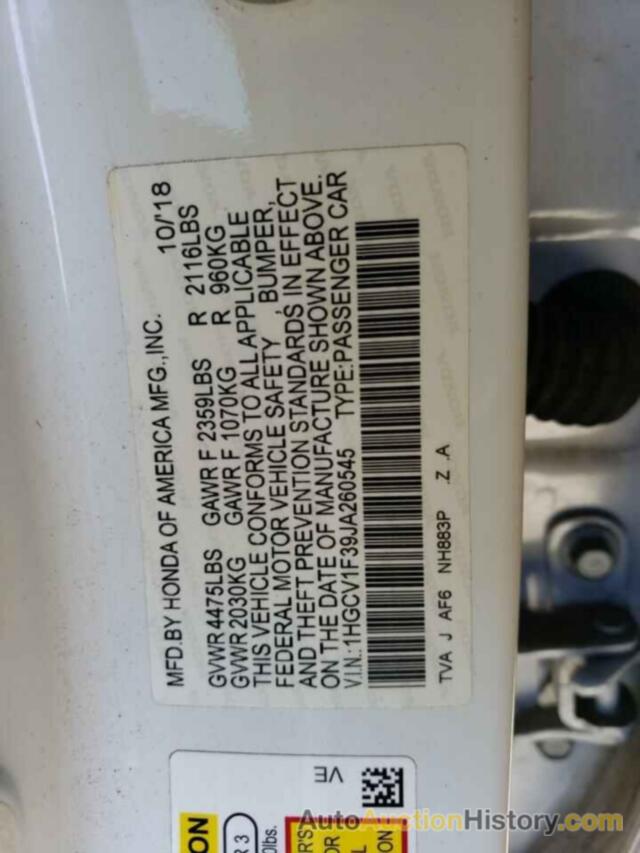 HONDA ACCORD SPORT, 1HGCV1F39JA260545