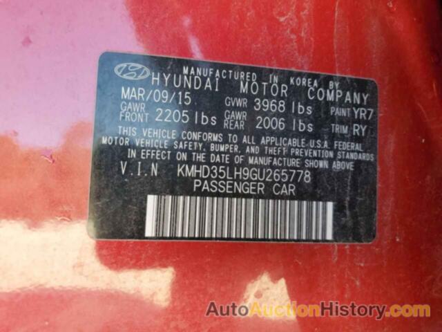 HYUNDAI ELANTRA, KMHD35LH9GU265778