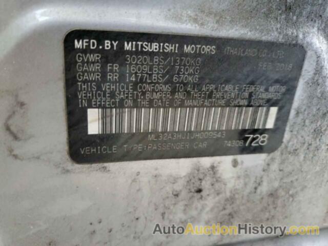 MITSUBISHI MIRAGE ES, ML32A3HJ1JH009543