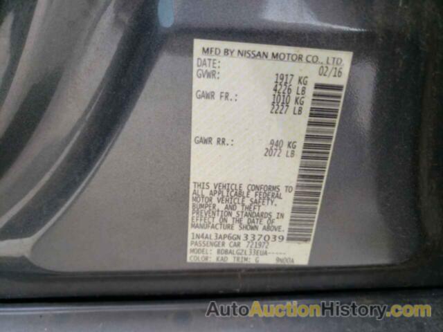 NISSAN ALTIMA 2.5, 1N4AL3AP6GN337039