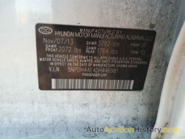 HYUNDAI ELANTRA GLS, 5NPDH4AE4DH446981