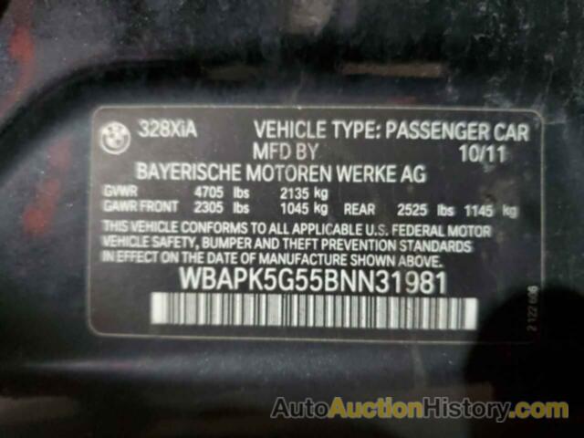 BMW 3 SERIES XI SULEV, WBAPK5G55BNN31981