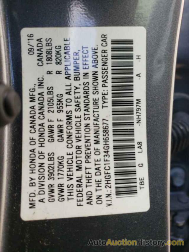 HONDA CIVIC EX, 2HGFC1F34GH658677