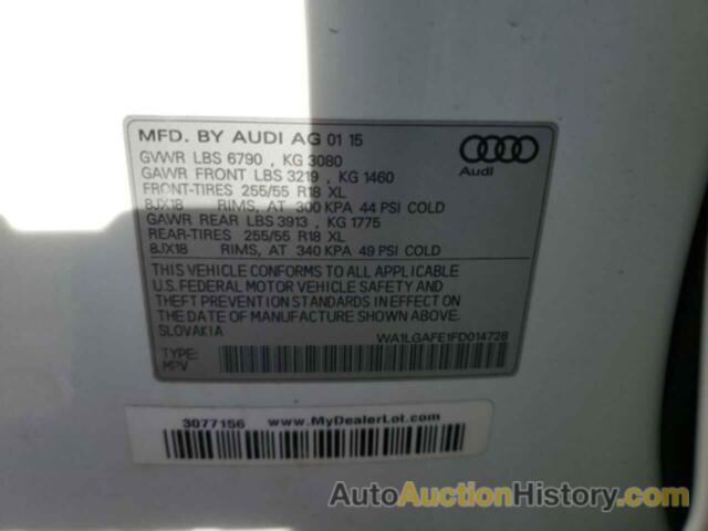 AUDI Q7 PREMIUM PLUS, WA1LGAFE1FD014728