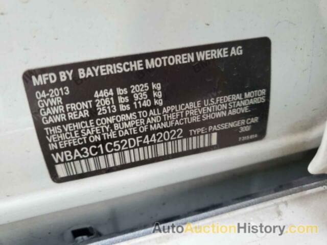 BMW 3 SERIES I SULEV, WBA3C1C52DF442022
