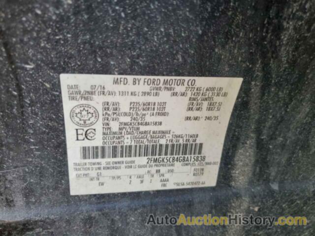 FORD FLEX SEL, 2FMGK5C84GBA15838