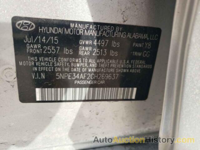 HYUNDAI SONATA SPORT, 5NPE34AF2GH269637