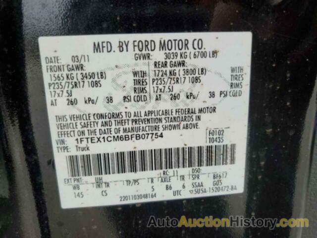 FORD F-150 SUPER CAB, 1FTEX1CM6BFB07754