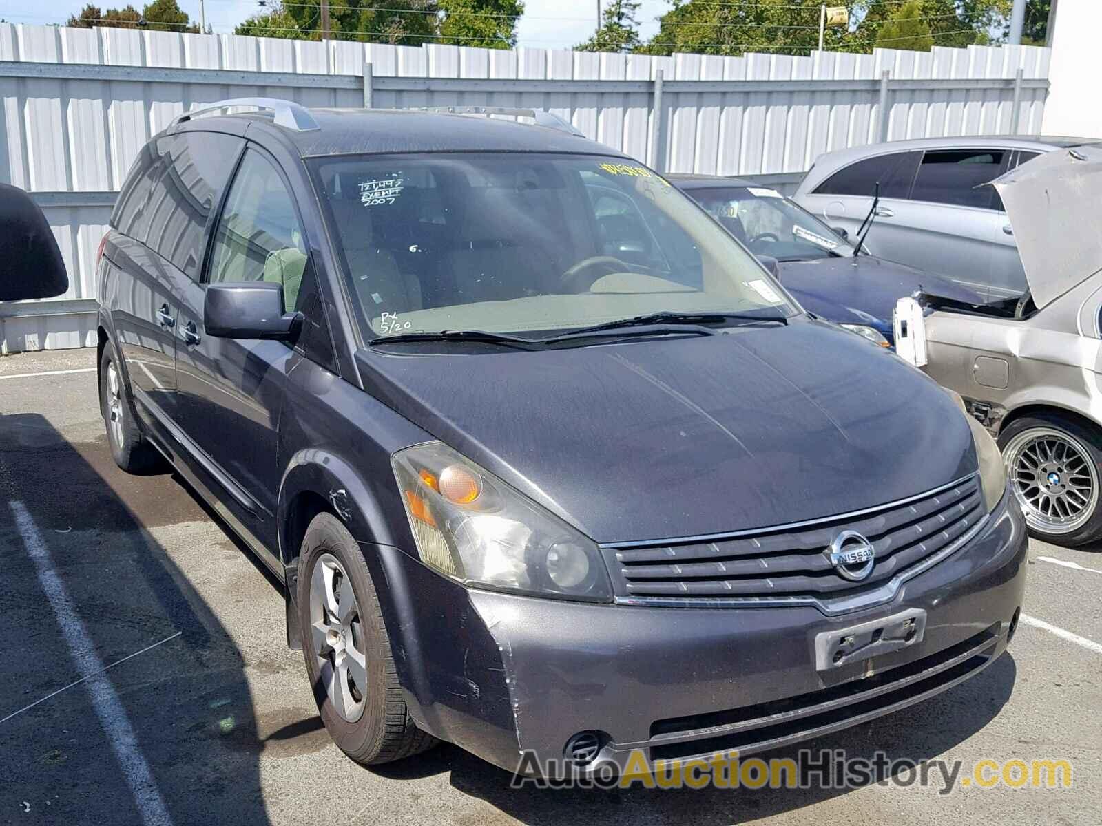 2007 NISSAN QUEST S, 5N1BV28U17N127717