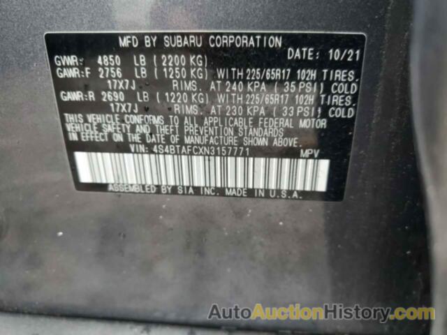 SUBARU OUTBACK PREMIUM, 4S4BTAFCXN3157771