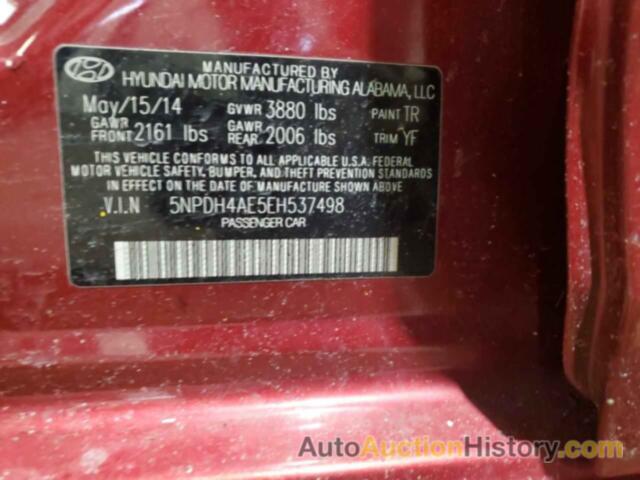 HYUNDAI ELANTRA SE, 5NPDH4AE5EH537498