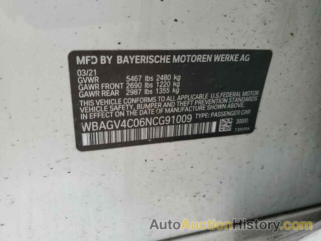 BMW 8 SERIES, WBAGV4C06NCG91009