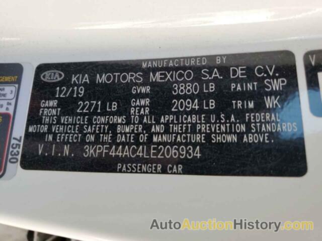 KIA FORTE GT, 3KPF44AC4LE206934