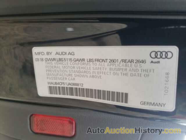 AUDI S5/RS5 PREMIUM PLUS, WAUB4CF51JA088812