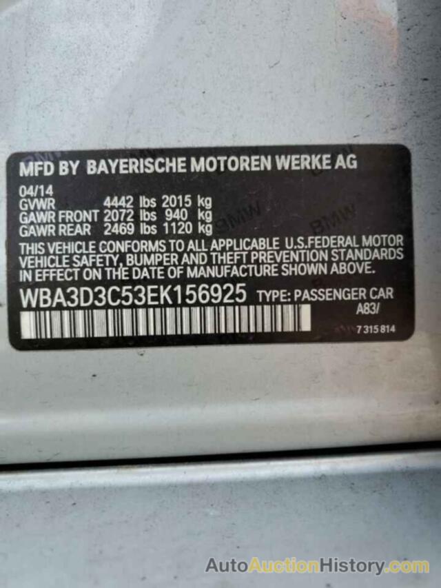 BMW 3 SERIES D, WBA3D3C53EK156925