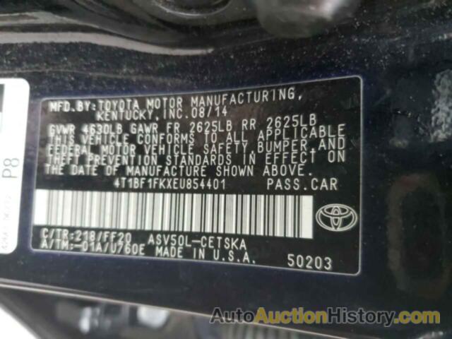 TOYOTA CAMRY L, 4T1BF1FKXEU854401