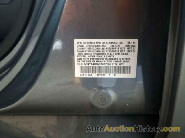 HONDA PILOT EXL, 5FNYF4H66CB082369