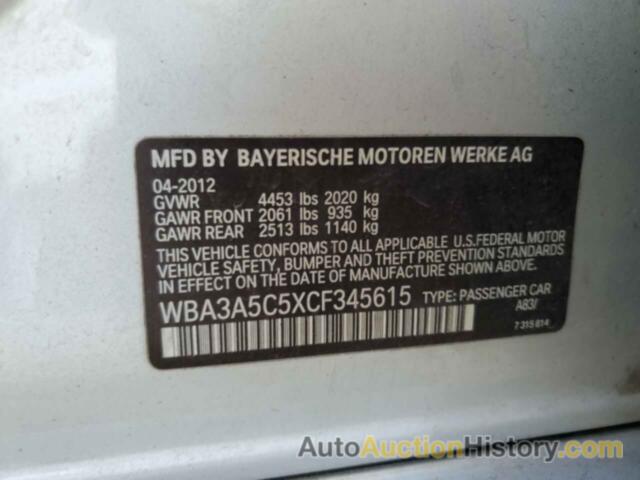 BMW 3 SERIES I, WBA3A5C5XCF345615