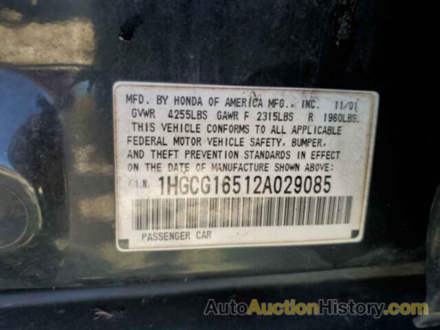 HONDA ACCORD EX, 1HGCG16512A029085