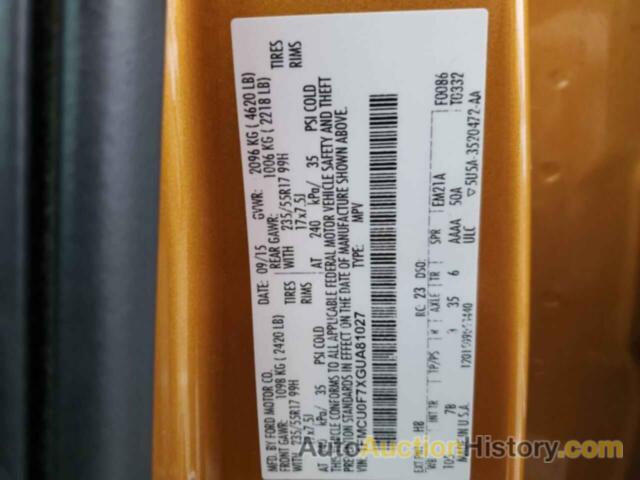 FORD ESCAPE S, 1FMCU0F7XGUA81027