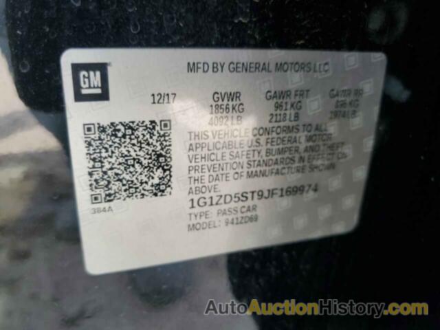 CHEVROLET MALIBU LT, 1G1ZD5ST9JF169974