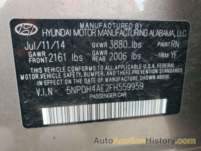 HYUNDAI ELANTRA SE, 5NPDH4AE2FH559959