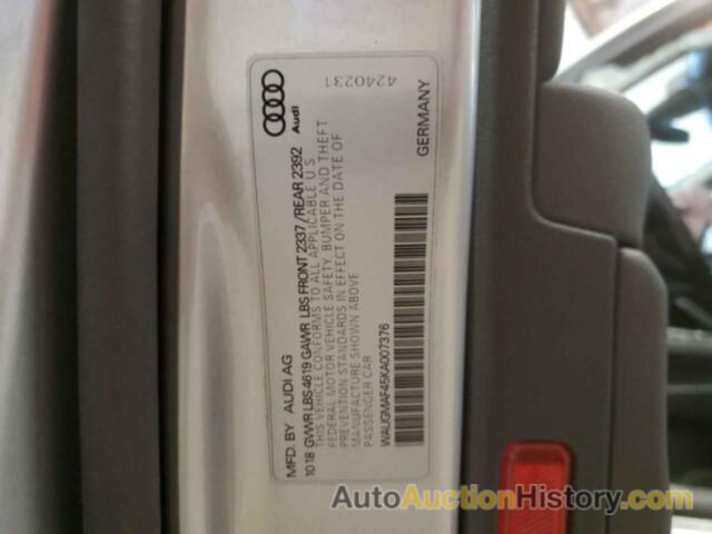 AUDI A4 PREMIUM, WAUGMAF45KA007376