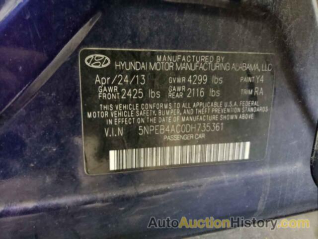 HYUNDAI SONATA GLS, 5NPEB4AC0DH735361