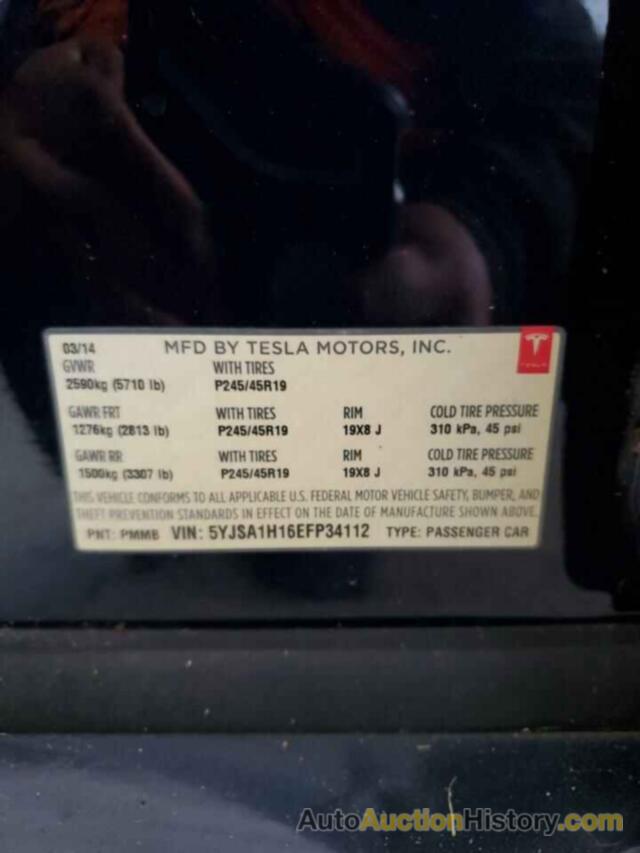 TESLA MODEL S, 5YJSA1H16EFP34112