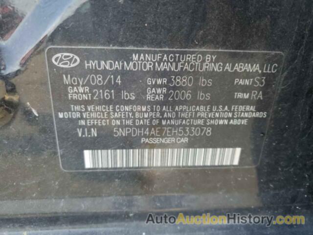 HYUNDAI ELANTRA SE, 5NPDH4AE7EH533078