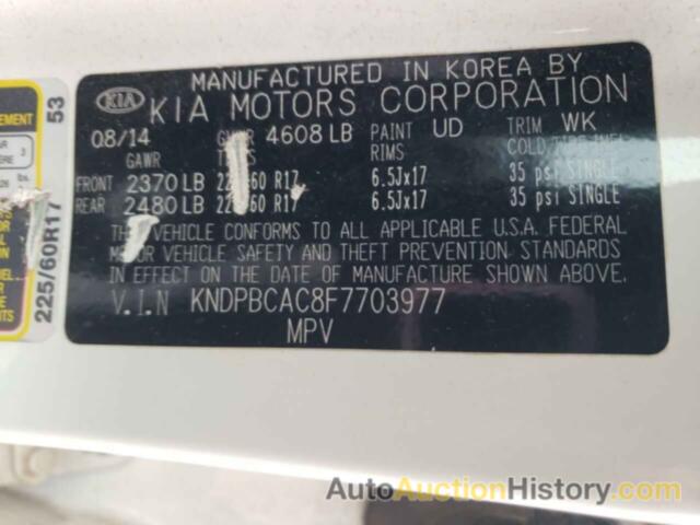 KIA SPORTAGE LX, KNDPBCAC8F7703977