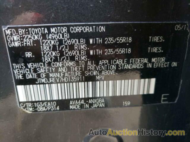 TOYOTA RAV4 LIMITED, JTMDJREV7HD135911