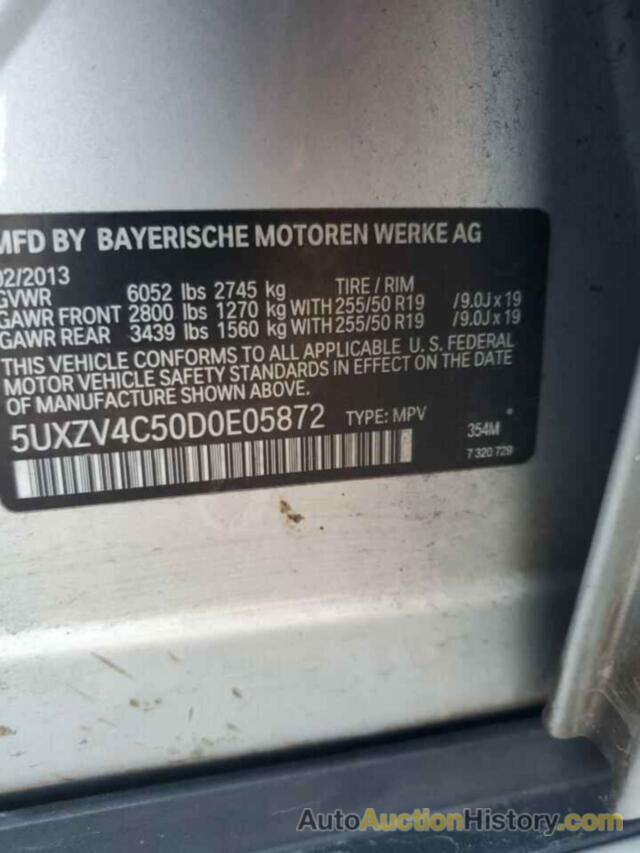 BMW X5 XDRIVE35I, 5UXZV4C50D0E05872
