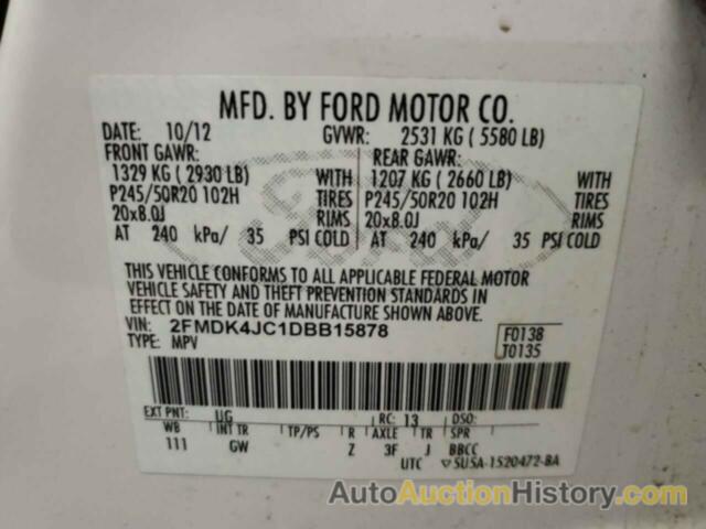 FORD EDGE SEL, 2FMDK4JC1DBB15878