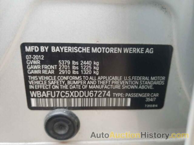 BMW 5 SERIES XI, WBAFU7C5XDDU67274