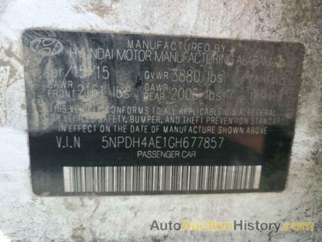 HYUNDAI ELANTRA SE, 5NPDH4AE1GH677857