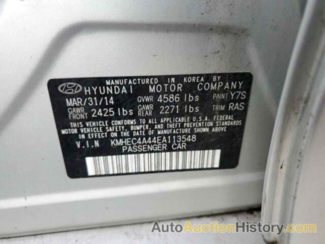 HYUNDAI SONATA HYBRID, KMHEC4A44EA113548