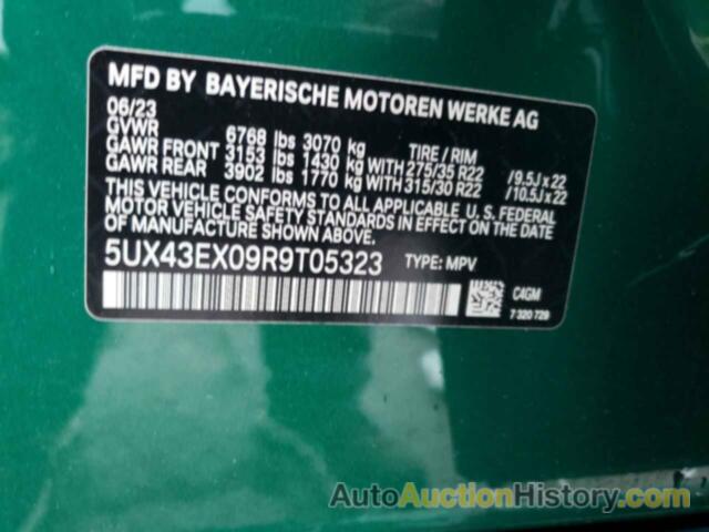 BMW X6 M60I M60I, 5UX43EX09R9T05323