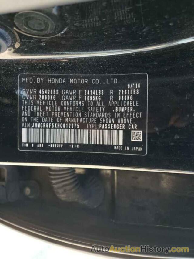 HONDA ACCORD HYBRID EXL, JHMCR6F5XHC012075