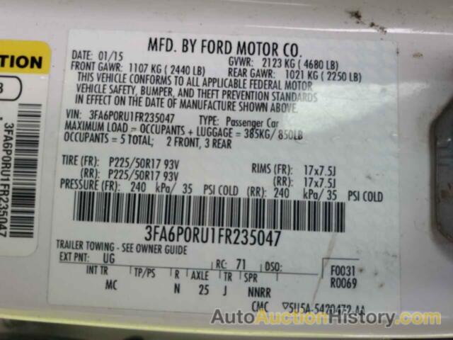 FORD FUSION TITANIUM HEV, 3FA6P0RU1FR235047