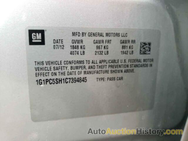 CHEVROLET CRUZE LS, 1G1PC5SH1C7394845