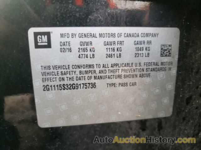 CHEVROLET IMPALA LT, 2G1115S32G9175736