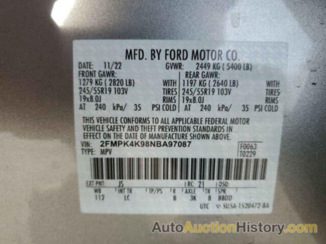 FORD EDGE TITANIUM, 2FMPK4K98NBA97087