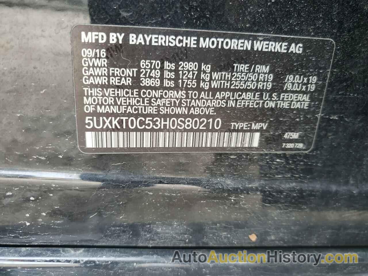 BMW X5 XDR40E, 5UXKT0C53H0S80210