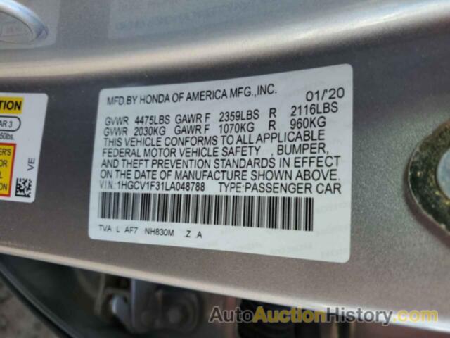 HONDA ACCORD SPORT, 1HGCV1F31LA048788